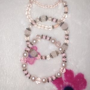 Bracelets rose quartz